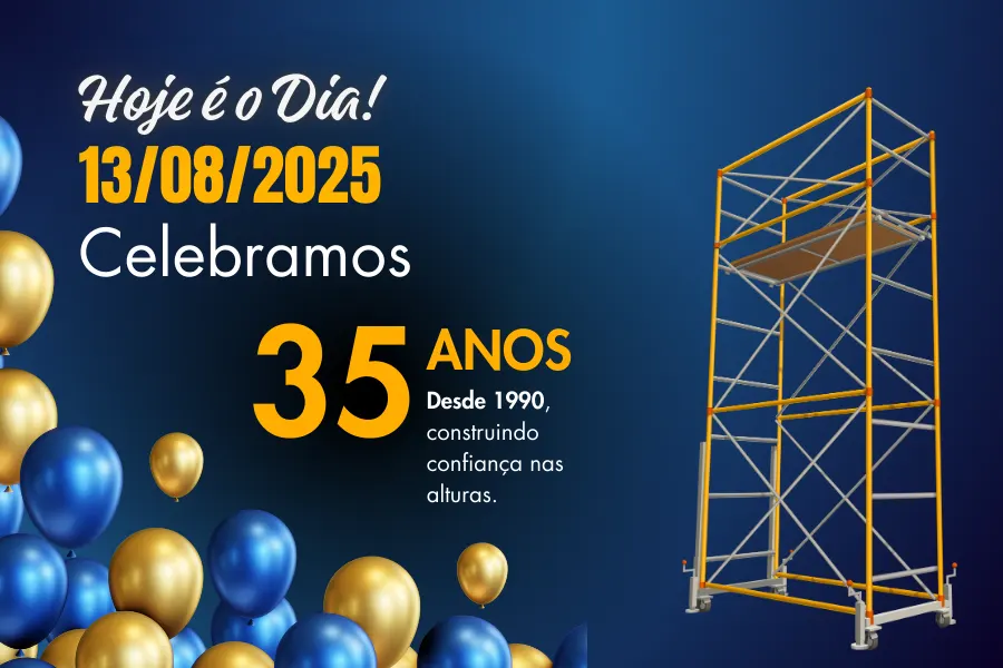 Rentalcom completa 35 anos: tradição, segurança e inovação em soluções para trabalho em altura