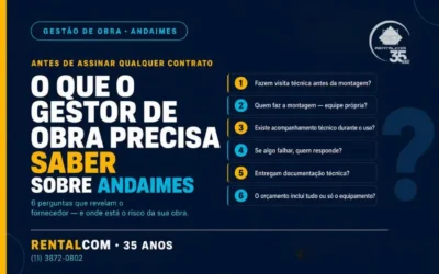 O Que um Gestor de Obra Precisa Saber Sobre Andaimes Antes de Assinar Qualquer Contrato