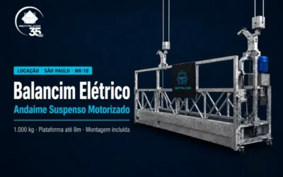 Locação de Balancim Elétrico em São Paulo — 1.000 kg e Plataforma até 8m · Rentalcom